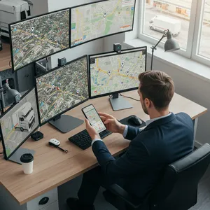 Advanced GPS Tracking Features Mobile GPS tracking interface showing location and mapping features